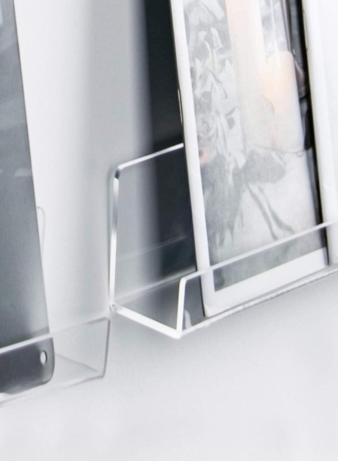 MetFun 3 Pack Vinyl Record Wall Mount Holder-12 Inch Clear Acrylic Shelf for Vinyl Record Display - Floating Book Shelves for Kids Room - Image 1